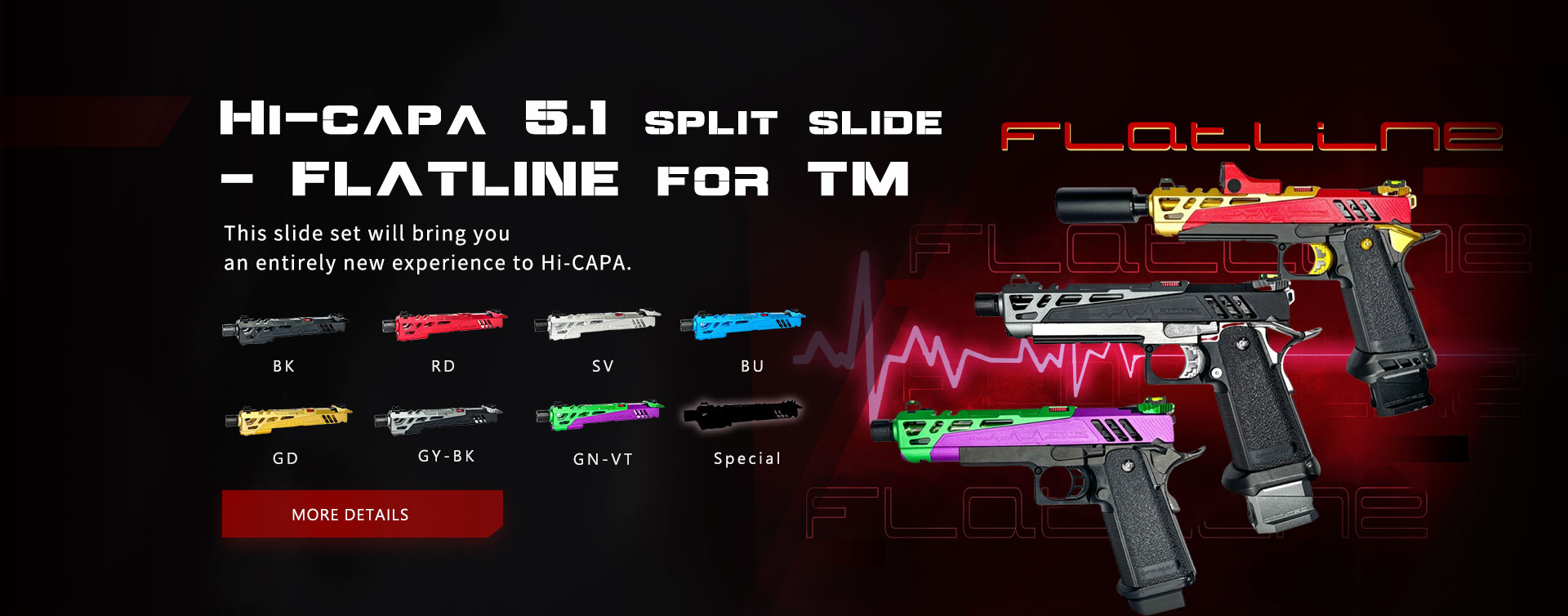 Hi-capa 5.1 split slide - FLATLINE for TM