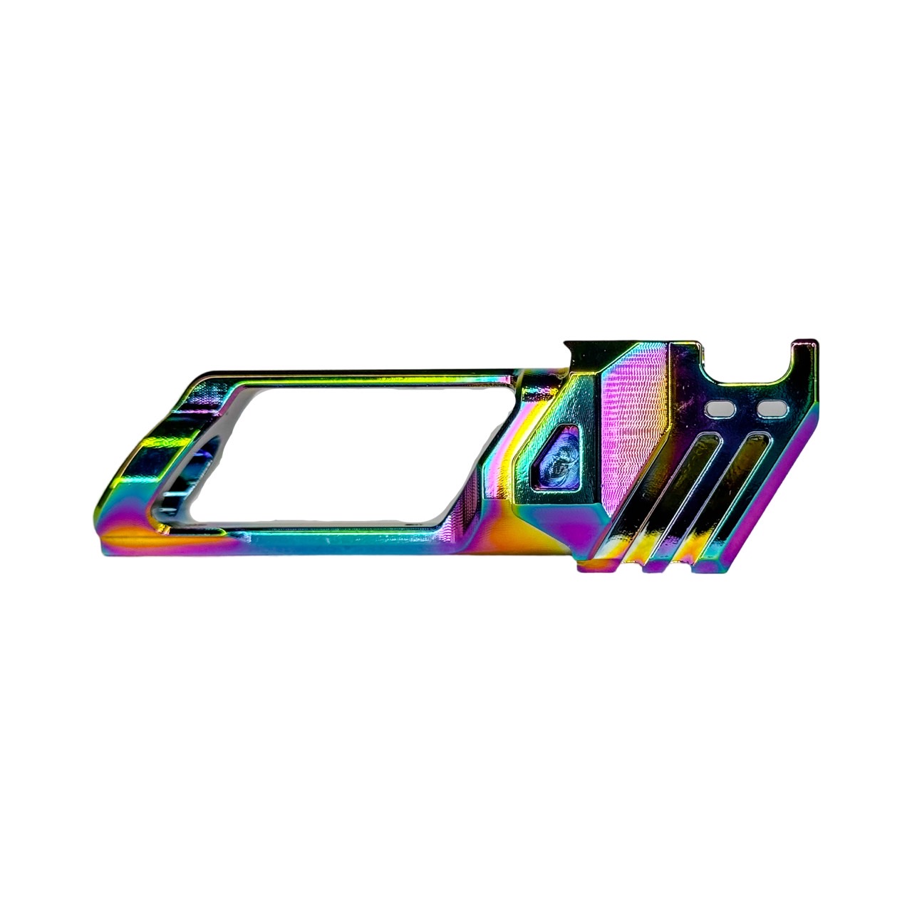 AAP-01 FUKU-2 CNC UPPER SHARK Compensator - Electroplated Rainbow