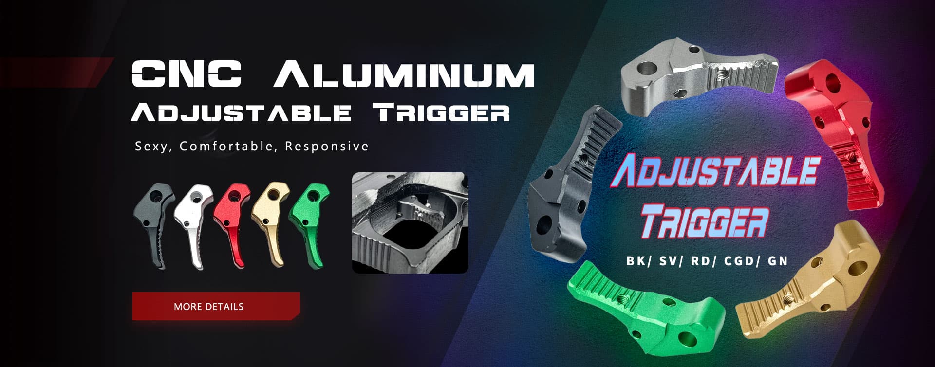 CNC Aluminum Adjustable Trigger